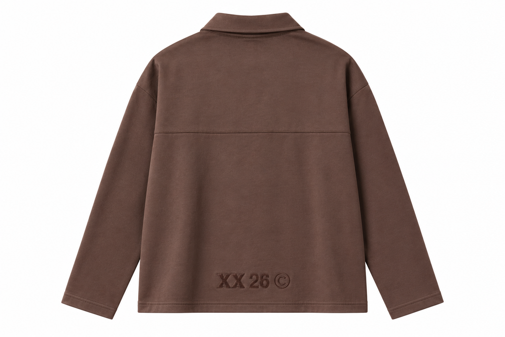 CLASSIC HERITAGE — BROWN LONG SLEEVE POLO