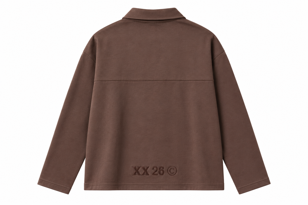 CLASSIC HERITAGE — BROWN LONG SLEEVE POLO